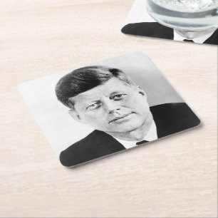 Amerikanska presidenten John Kennedys presidentfot Underlägg Papper Kvadrat