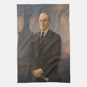 Amerikanska presidenten Woodrow Wilson & Liberty Kökshandduk