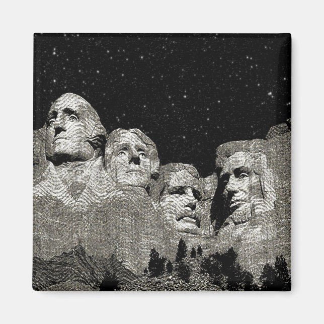 Amerikanska presidenterna Mount Rushmore Magnet (Framsidan)