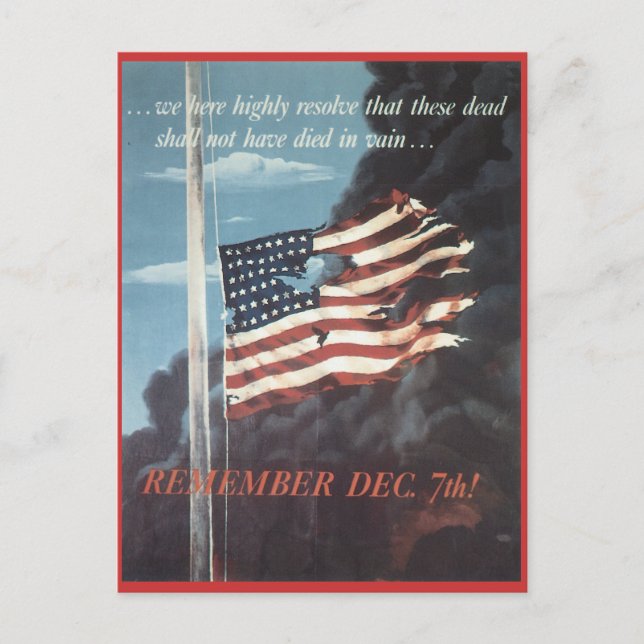 Amerikanska Pride- och Glory Postcards Vykort (Framsida)