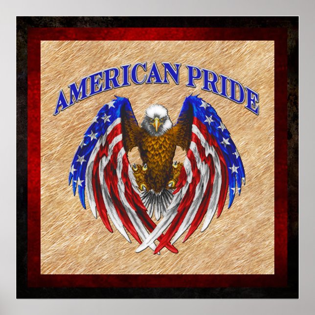 Amerikanska Pridet Eagle Poster (Framsidan)