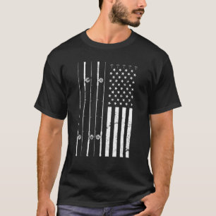 Amerikanska Pridet Fisherman Hobby Fishing Pole Us T Shirt