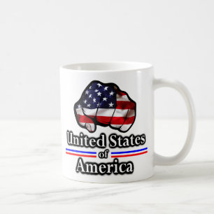 Amerikanska Pridet Förenta staterna Flagga Fist Kaffemugg