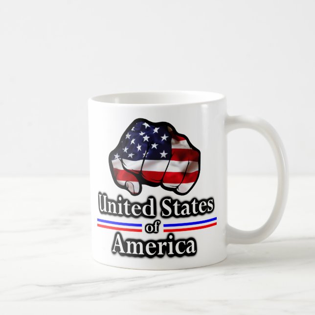 Amerikanska Pridet Förenta staterna Flagga Fist Kaffemugg (Höger)