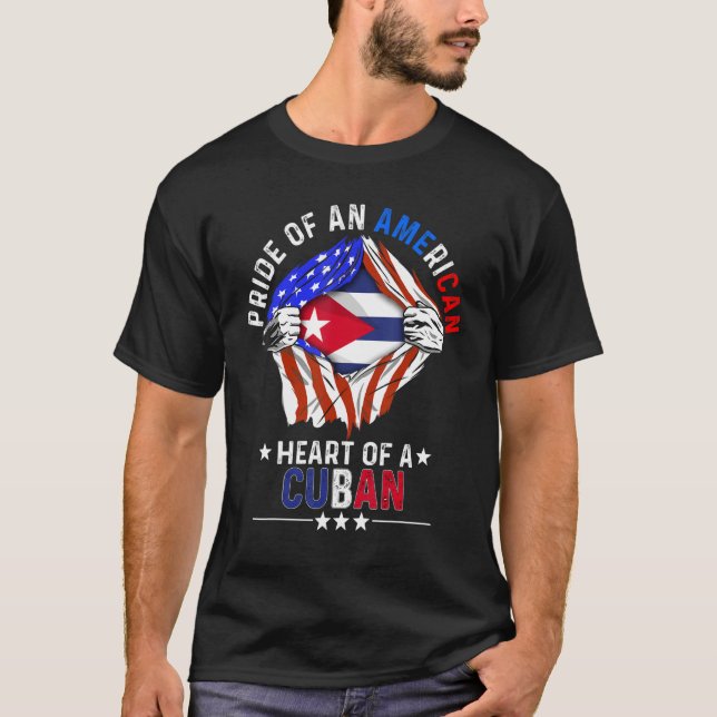 Amerikanska Pridet Utrikesu Land Kuba T Shirt (Framsida)