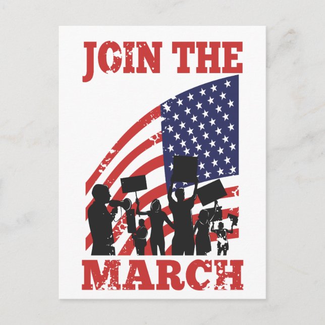 Amerikanska protesterande Wall street Går med mars Vykort (Framsida)