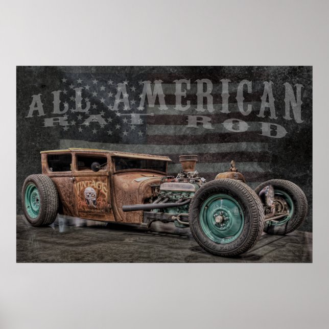 Amerikanska Råtta Rod Poster (Framsidan)