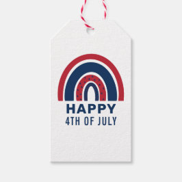 Amerikanska regnbåge USA Independence day 4 juli Presentetikett