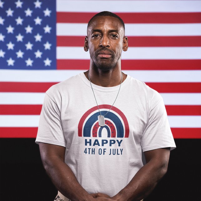 Amerikanska regnbåge USA Independence day 4 juli T Shirt (Skapare uppladdad)