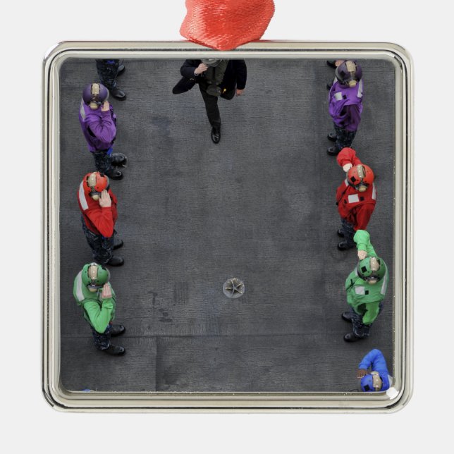 Amerikanska regnbågsidepojkar julgransprydnad metall (Framsidan)