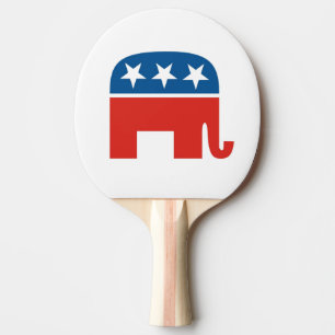 Amerikanska republikanska party-elefanten pingisracket