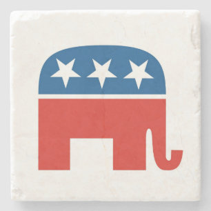 Amerikanska republikanska party-elefanten stenunderlägg