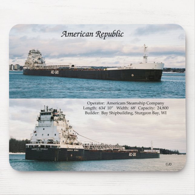 Amerikanska republiken mousepad musmatta (Framsidan)