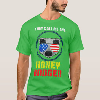 Amerikanska Retro Honey badger T Shirt