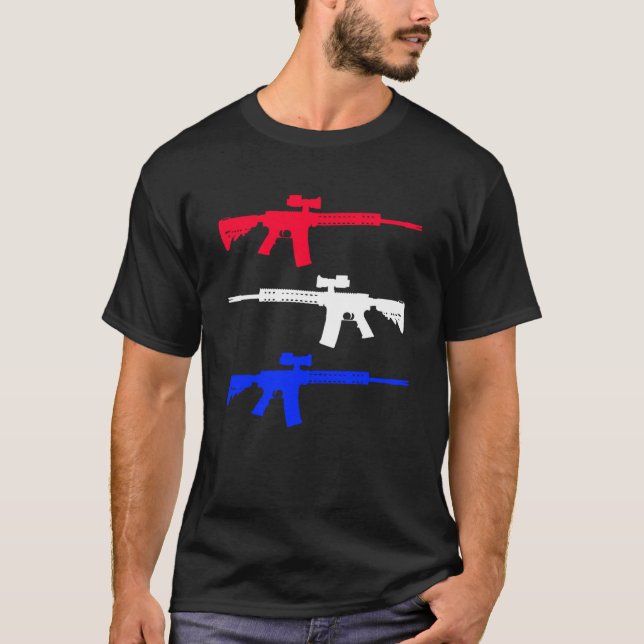 Amerikanska Rifles Konservativ Gun Andra ändring L T Shirt (Framsida)