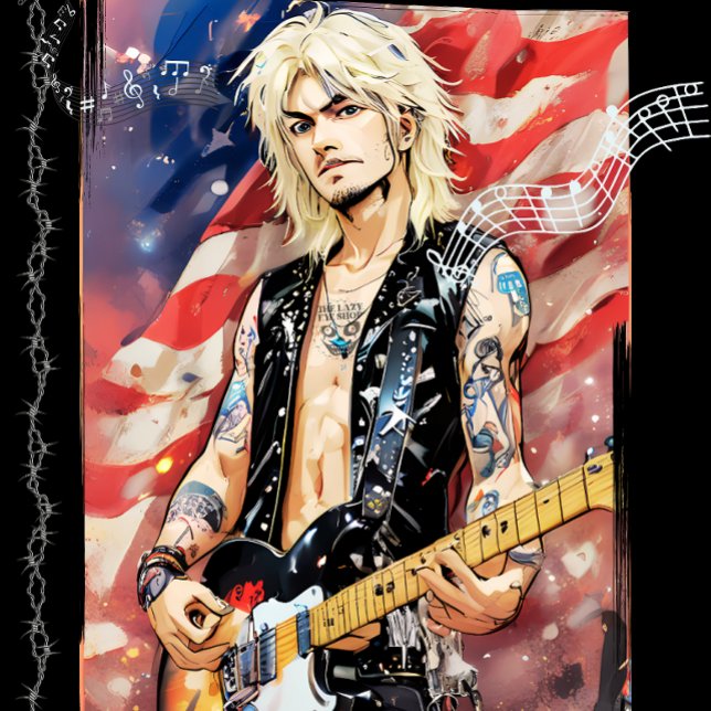 Amerikanska riskort för Anime Rocker Casinokort (Skapare uppladdad)