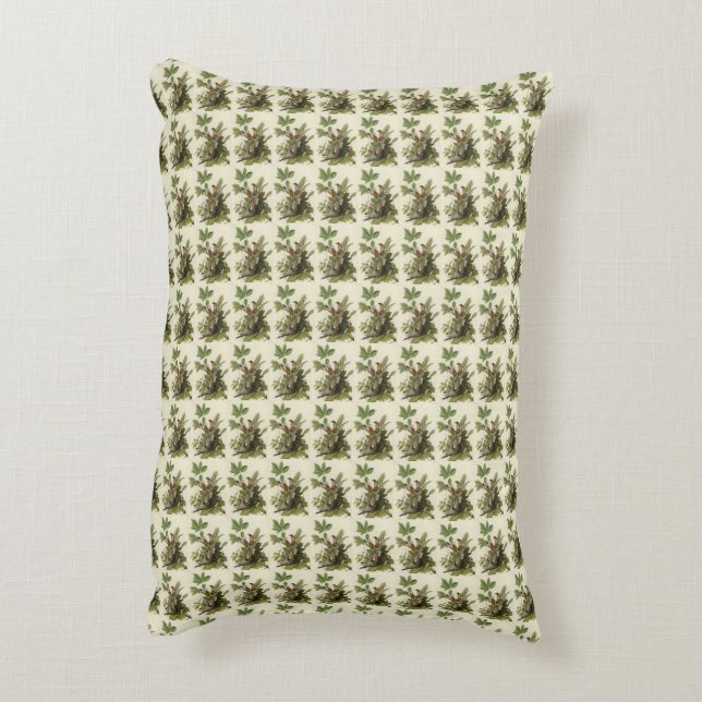 Amerikanska Robin från Audubon's Birds of America Prydnadskudde (Baksidan(Vertikal))