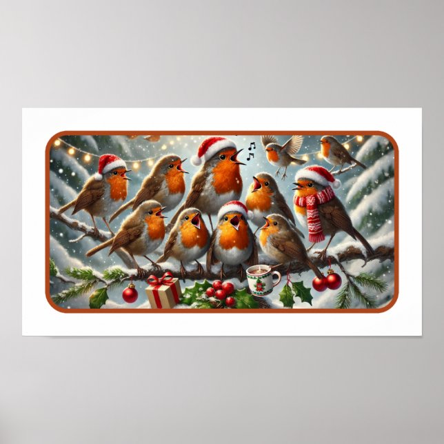 Amerikanska Robins julgranat Poster (Framsidan)