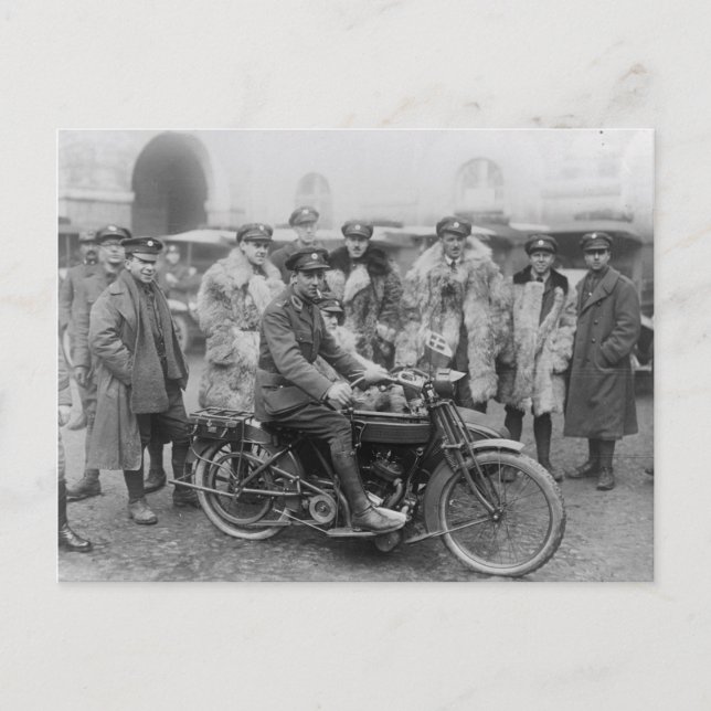 Amerikanska Röda Kor Ambulance Drivers Vykort (Framsida)