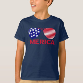 Amerikanska Rött vitt blått solglasögon T Shirt
