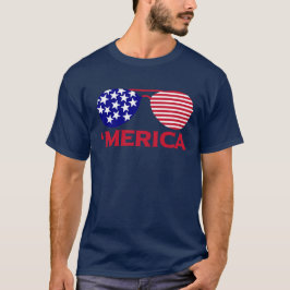 Amerikanska Rött vitt blått solglasögon T Shirt