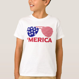 Amerikanska Rött vitt blått solglasögon T Shirt
