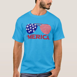 Amerikanska Rött vitt blått solglasögon T Shirt