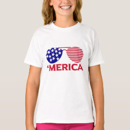 Amerikanska Rött vitt blått solglasögon T Shirt