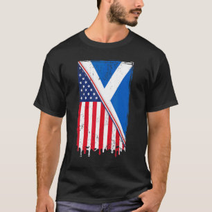 Amerikanska rötter med skotska rötter med Skottlan T Shirt