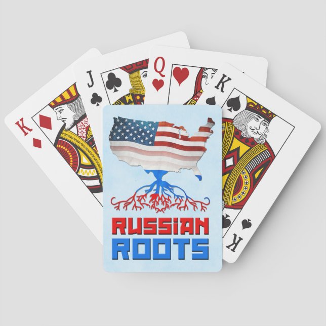 Amerikanska ryska rotuppspelningskort casinokort (Baksidan)