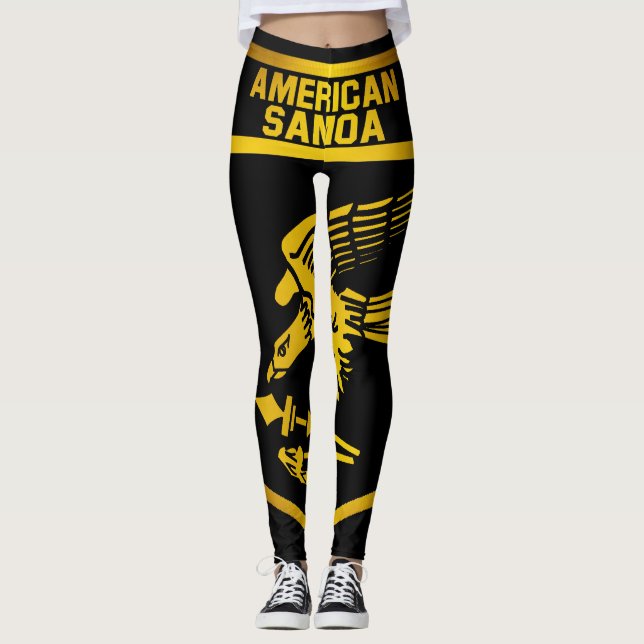 Amerikanska Samoa Emblem Leggings (Framsida)