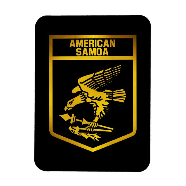 Amerikanska Samoa Emblem Magnet (Vertikal)