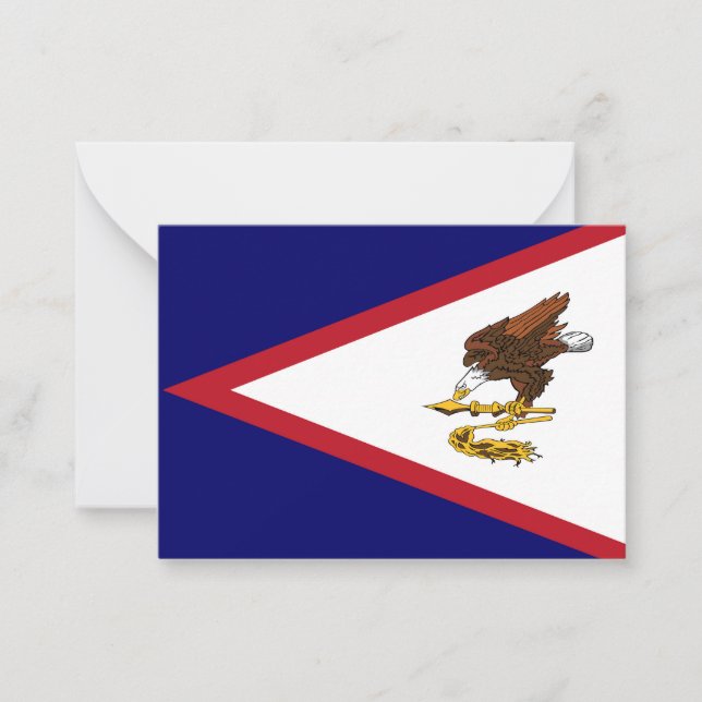 Amerikanska Samoa flagga Anteckningskort (Framsida)