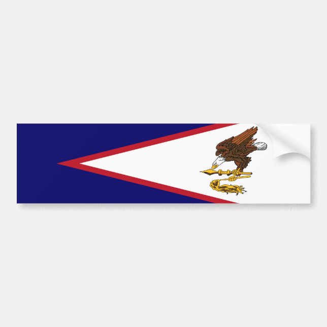 Amerikanska Samoa Flagga Bildekal (Framsidan)
