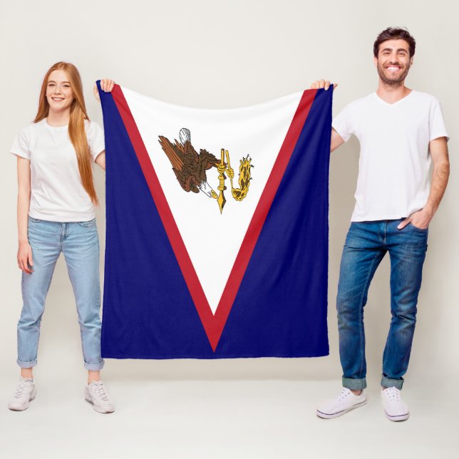 Amerikanska Samoa flagga Fleecefilt (På plats)
