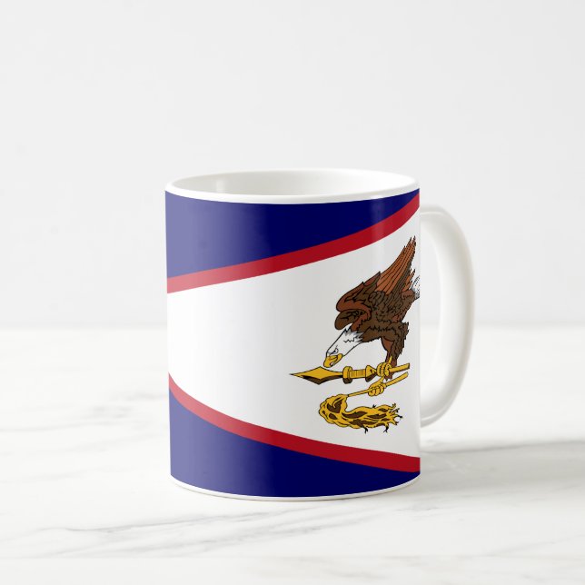 Amerikanska Samoa Flagga Kaffemugg (Framsida höger)