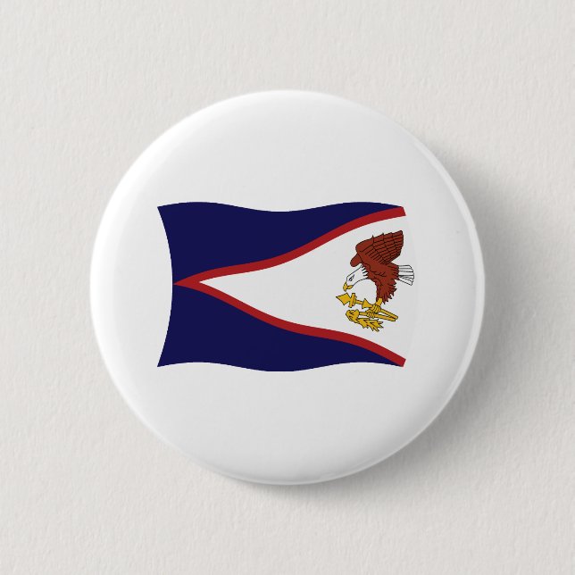 Amerikanska Samoa Flagga Knapp (Framsida)