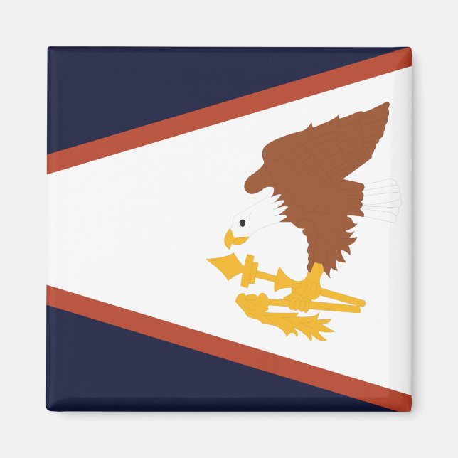 Amerikanska Samoa-Flagga Magnet (Framsidan)
