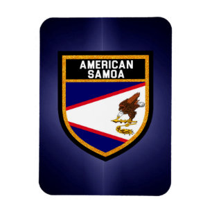 Amerikanska Samoa Flagga Magnet