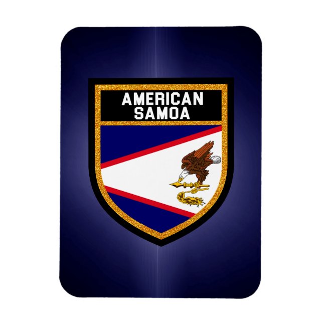 Amerikanska Samoa Flagga Magnet (Vertikal)