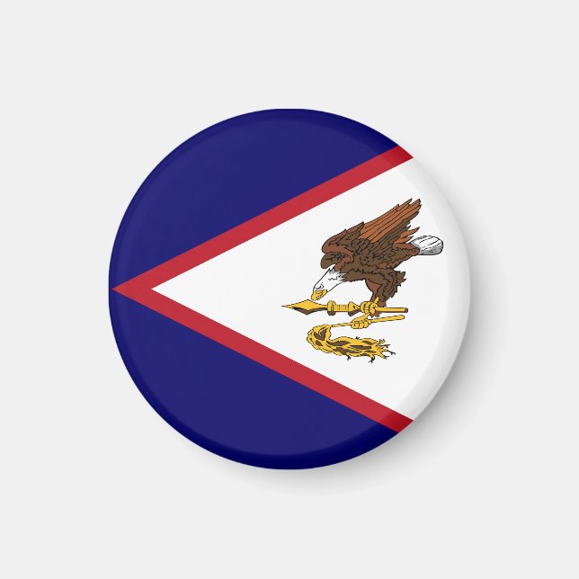 Amerikanska Samoa flagga Magnet (Framsidan)