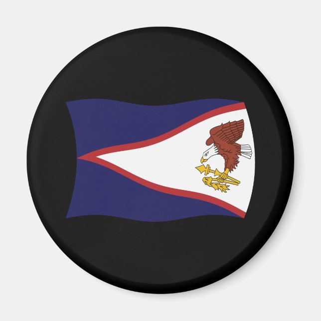 Amerikanska Samoa Flagga Magnet (Framsidan)
