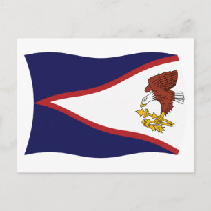 Amerikanska Samoa Flagga Postcard Vykort