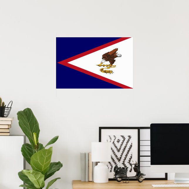Amerikanska Samoa flagga Poster (Hemmakontoret)