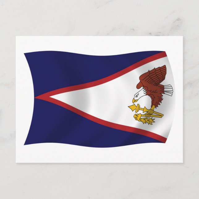 Amerikanska Samoa Flagga Postkort Vykort (Framsida)