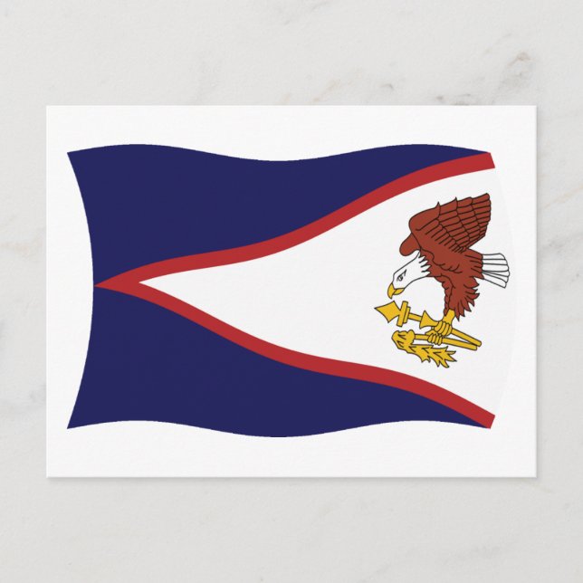Amerikanska Samoa Flagga Postkort Vykort (Framsida)