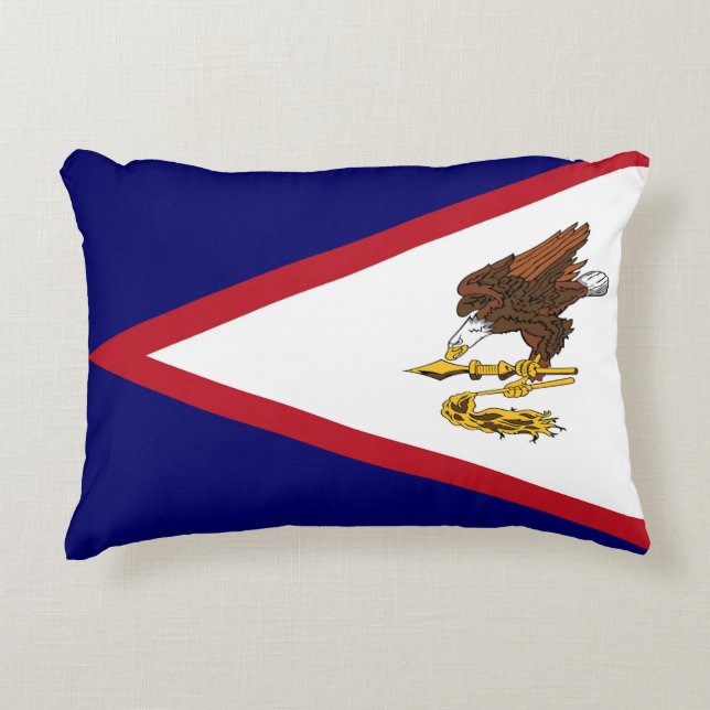 Amerikanska Samoa flagga Prydnadskudde (Framsidan)