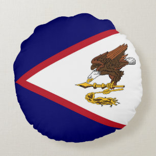 Amerikanska Samoa flagga Rund Kudde
