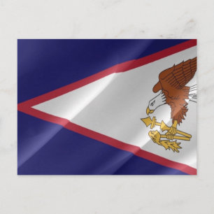 Amerikanska Samoa - Flagga som viftar - Vykort