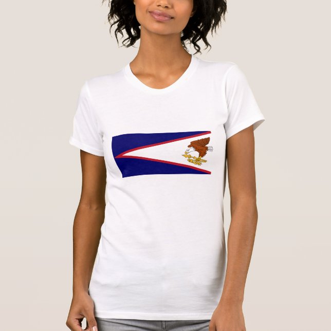 Amerikanska Samoa Flagga T-shirt (Framsida)